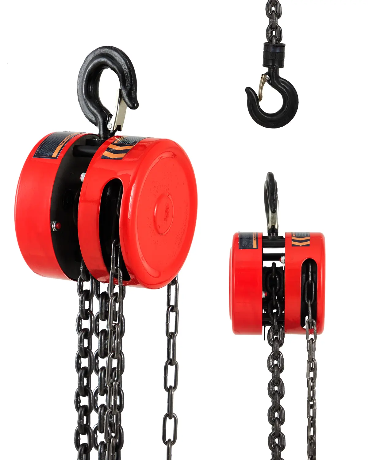 Garvee Heavy Duty 1 Ton Hand Chain Hoist – Industrial Manual Chain Block – 20FT Lift Height – G70 Steel Construction – Ideal for Garage, Factory, Dock – Red