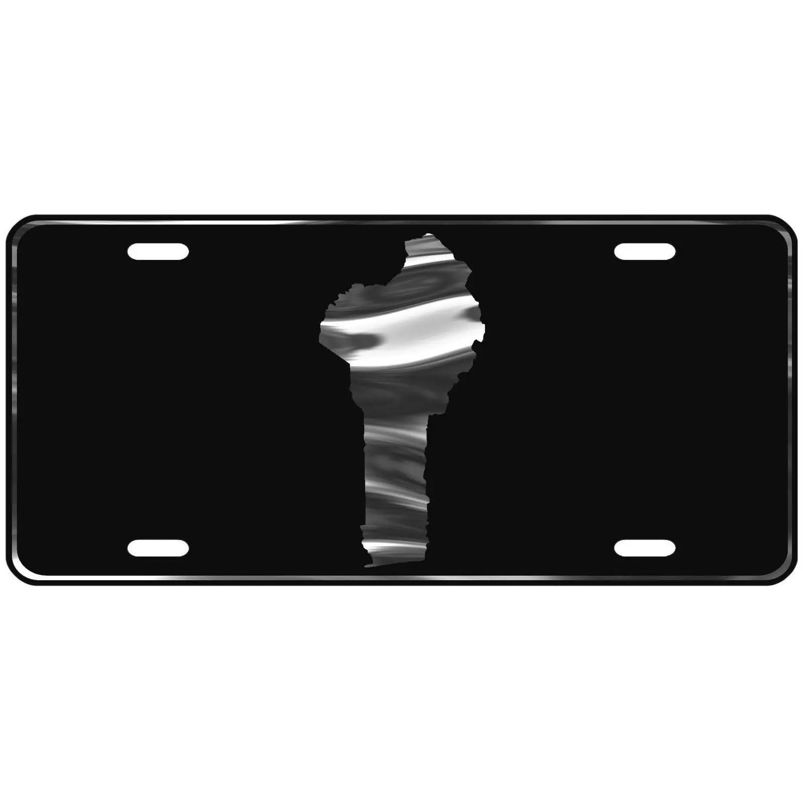 CustoMonsterDesigns Benin Map Heavy Duty Aluminum License Plate