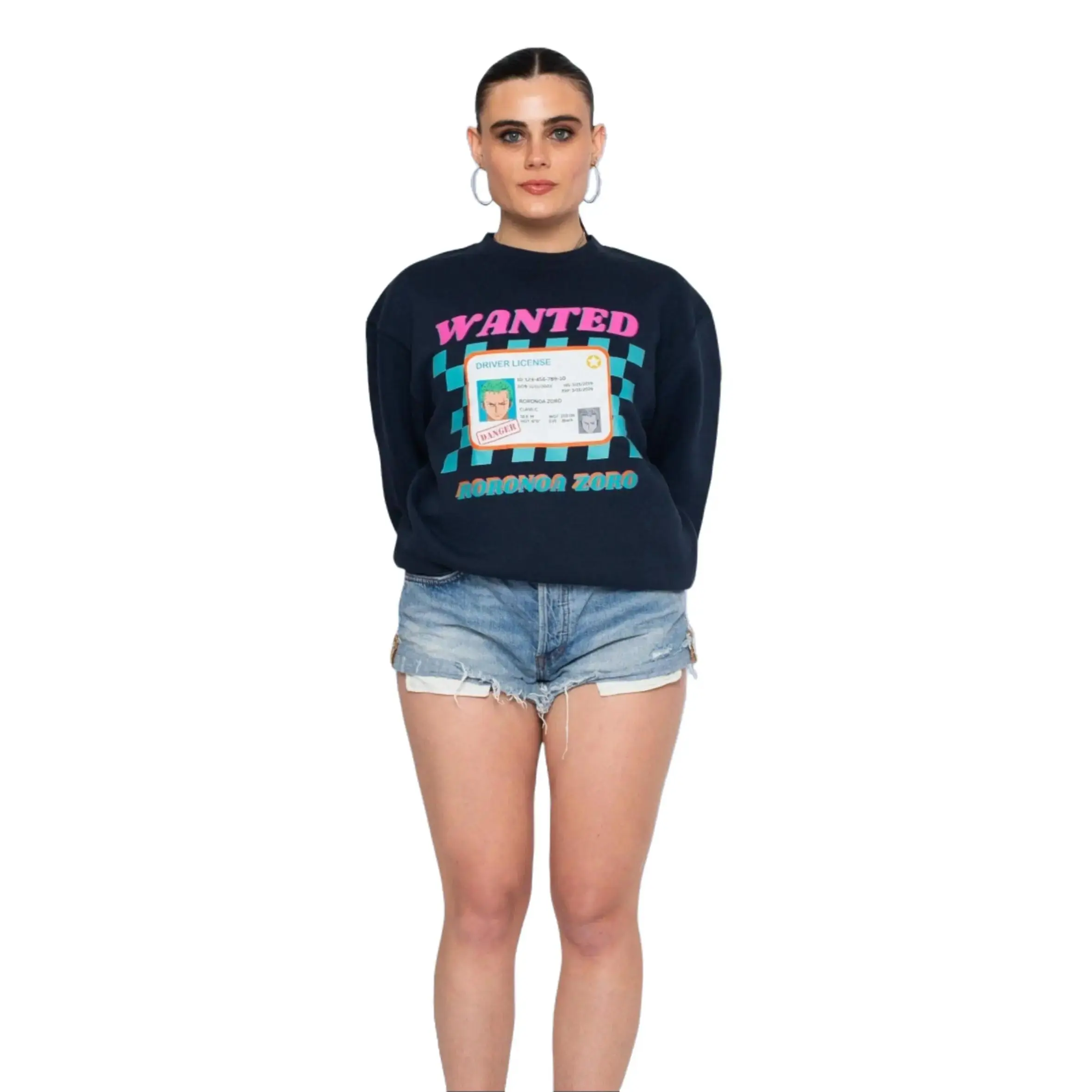 Zoro x Luffy "Bad Driver Sweatshirt" - Soft Cotton and Polyester Blend Fabrication - Unisex Crewneck