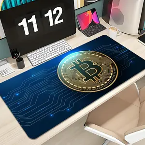Kawaii Bitcoin Customized Mouse Pad Design Mousepad XXL 1000×500mm 900×400mm 800×400mm 600x300mm Large Gaming Mouse Pad - Extended, Thick, Non-Slip Rubber Base Desk Mat with Precision Stitched Edges - Washable Large Desk Pad, Gaming Accessory