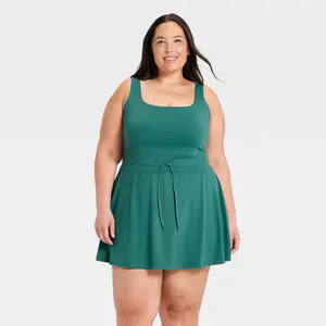 Women's Knit Active Dress - All In Motion Forest Green 2X