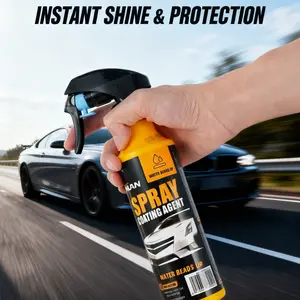 NUAN Nano Ceramic Car Coating Spray 300ml – Quick & Easy Hydrophobic Spray for Gloss, Water Beading & UV Defense on Cars, SUVs & Trucks