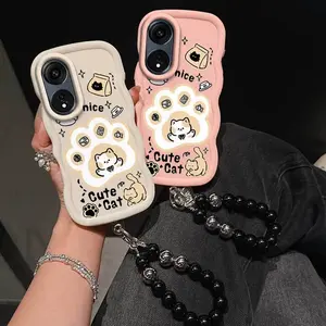 1 Piece Suitable For OPPO A40/A38/A18/A40m/A16/A16s The happiness of cats Adventure Ready Flexible Suitable For OPPO A18 Phone Case Cover With Ventilated And Lanyard