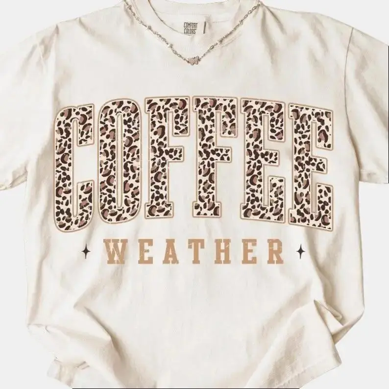 Coffee Weather Shirt, Retro Fall Coffee Lover Tshirt, Pumpkin Spice Autumn Tee, Cozy Season Shirts, Cute Fall Graphic Tee Shirt