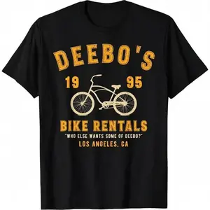 Unisex Boxy Fit Heavyweight Tee Vintage Deebo's Bike Rentals T-Shirt Cotton Fabric