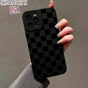 Phone Case, Anti-fall Fully Edged Mobile Phone Case, Shockproof Cases Cover Phone Cases for iPhone XS Max XR 11 12 13 14 15 Pro Max black iphone case