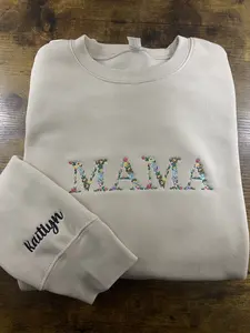 Embroidered MAMA Floral Crewneck Sweatshirt - Surprise Mom with the Perfect Mother's Day Gift Idea!