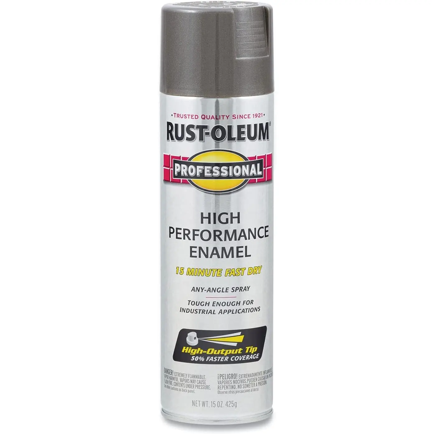 Pro High Gloss Dark Machine Gray Spray| Rust Prevention, Corrosion Resistant Coating, Industrial Maintenance, Any Angle Spray, Equipment Protection, 15 oz