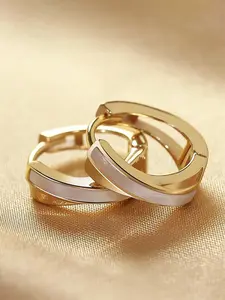 1 Pair Fashion Cubic Zirconia Hoop Earrings For Women For Wedding Anniversary Engagement Party Jewelry Valentine's Day Gift