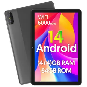 2026 10.1-in Android 16 2-in-1 Tablet, 4+4GB RAM+64GB ROM, 5G WiFi, Portable Device with Keyboard, Mouse, Case, Stylus, Dual Camera, Ideal for School, Work, Valentine’s Day Gift