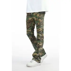 Warren Faded Camo Pearl Stacked Flare Jean