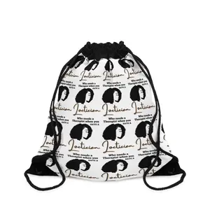 Empowering Drawstring Bag - 'Who Needs a Therapist?' Inspirational Design