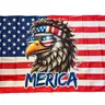 Funny American Flag Bald Eagle MERICA 3x5 wall decor banner gift husband garage man cave hunting Flag Ornaments large big Slogan Tapestry seasonal