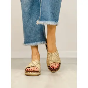 MIA Sirah Slide Sandals in Natural