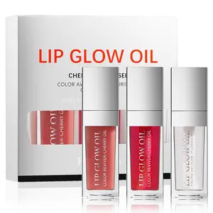 3Pcs Crystal Jelly Moisturizing Lip Gloss Set – Hydrating Shine & Natural Color Tinted Lip Oil for All Skin Types, Full-Size Glossy Makeup