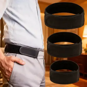 Adjustable Elastic Magic Tape Belt, No Buckle Design Stretch Waist Belt, Comfortable & Easy to Use, No Punching Needed, Unisex Fit for Men and Women