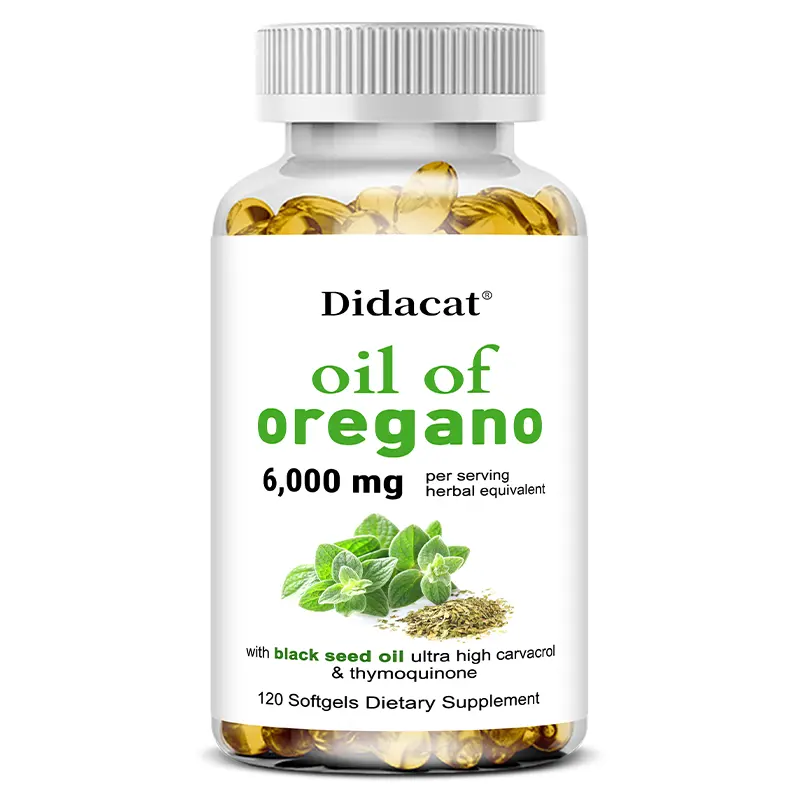 Didacat Oil of Oregano Health Supplement, Supports Gut Health and Immune Health - 120 Capsules