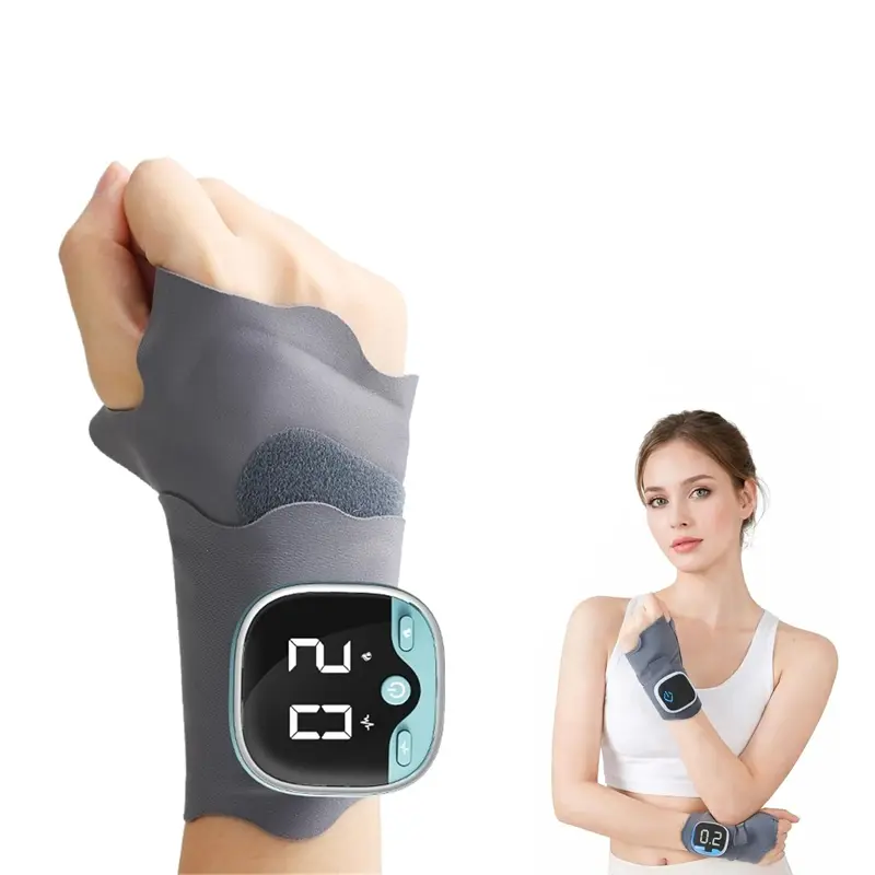 Rechargeable Cordless Wrist Heating Pad - 3 Heat Levels Wearable Tendon Massager Hand Warmer for Office, Outdoor Sports