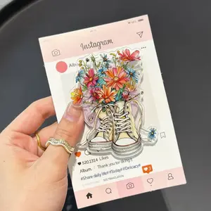 Pink Spring Flowers Coquette Magnetic Phone Grip Aesthetic Floral Magsafe Kickstand Holder, Cute Birthday Gift For Women And Girls