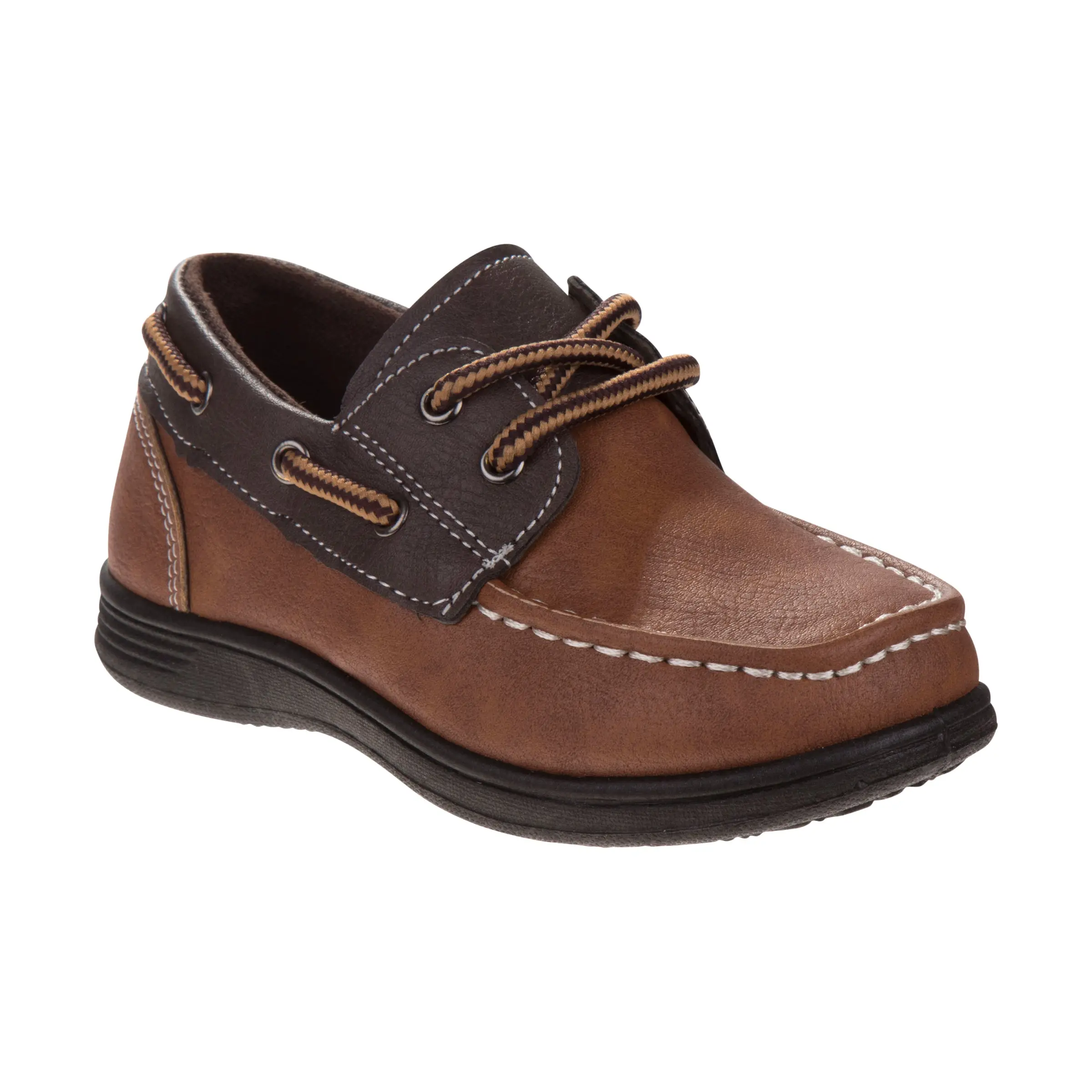 Josmo Boys' Classic Casual Boat Shoe Loafers - Easy Slip-On Moccasin Footwear with Laces, Round Toe for Everyday Wear (Little Kid/Big Kid)