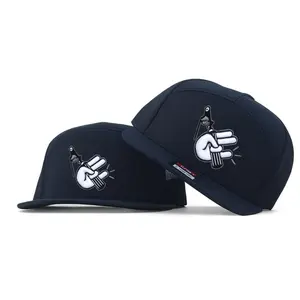 Sting-Her B Black Trucker Hat by Yupoong – Flatbill Snapback Cap | Unisex Streetwear & Graphic Hat