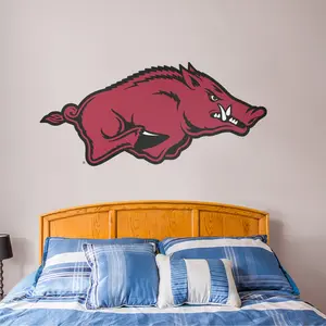 NCAA Arkansas Razorbacks RealBig Logo Collection Official NCAA Reusable Vinyl Wall Decals Self Adhesive Sticker Decorative