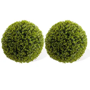 GARVEE Topiary Ball  2 Pcs, Artificial Boxwood Topiary Balls Garden Spheres Decorative Balls for Outdoor Patio Garden and Indoor, Wedding Decoration, 23.2 Inch