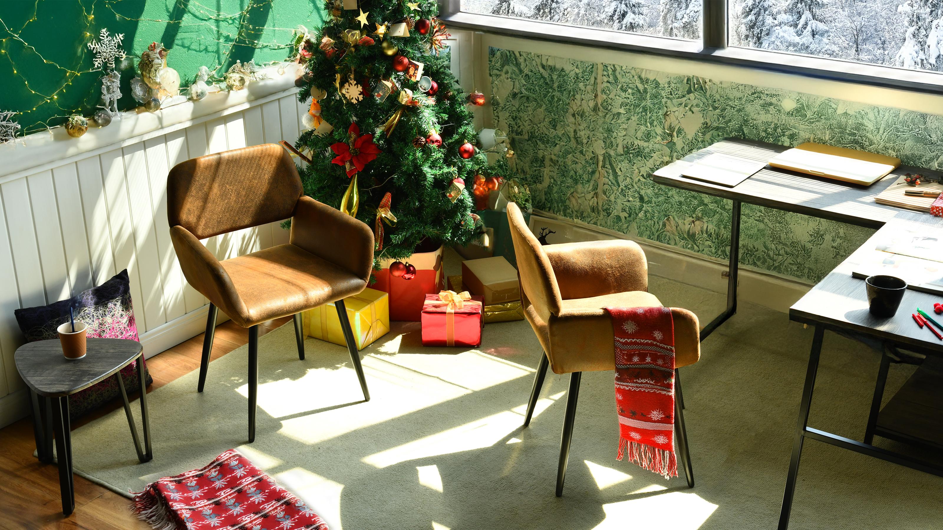 【Deal】Homy Casa Dining Chair Set of 2 for Vanity and Living Room, Mid-Century Upholstered Kitchen Side Chairs