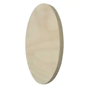 Trekell Raw Baltic Birch Ellipse Panel - B/BB Grade, 1/2" Thick Oval Wooden Canvas for Painting