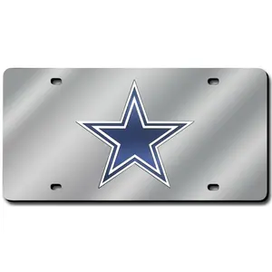 Dallas Cowboys License Plate Laser Cut Silver