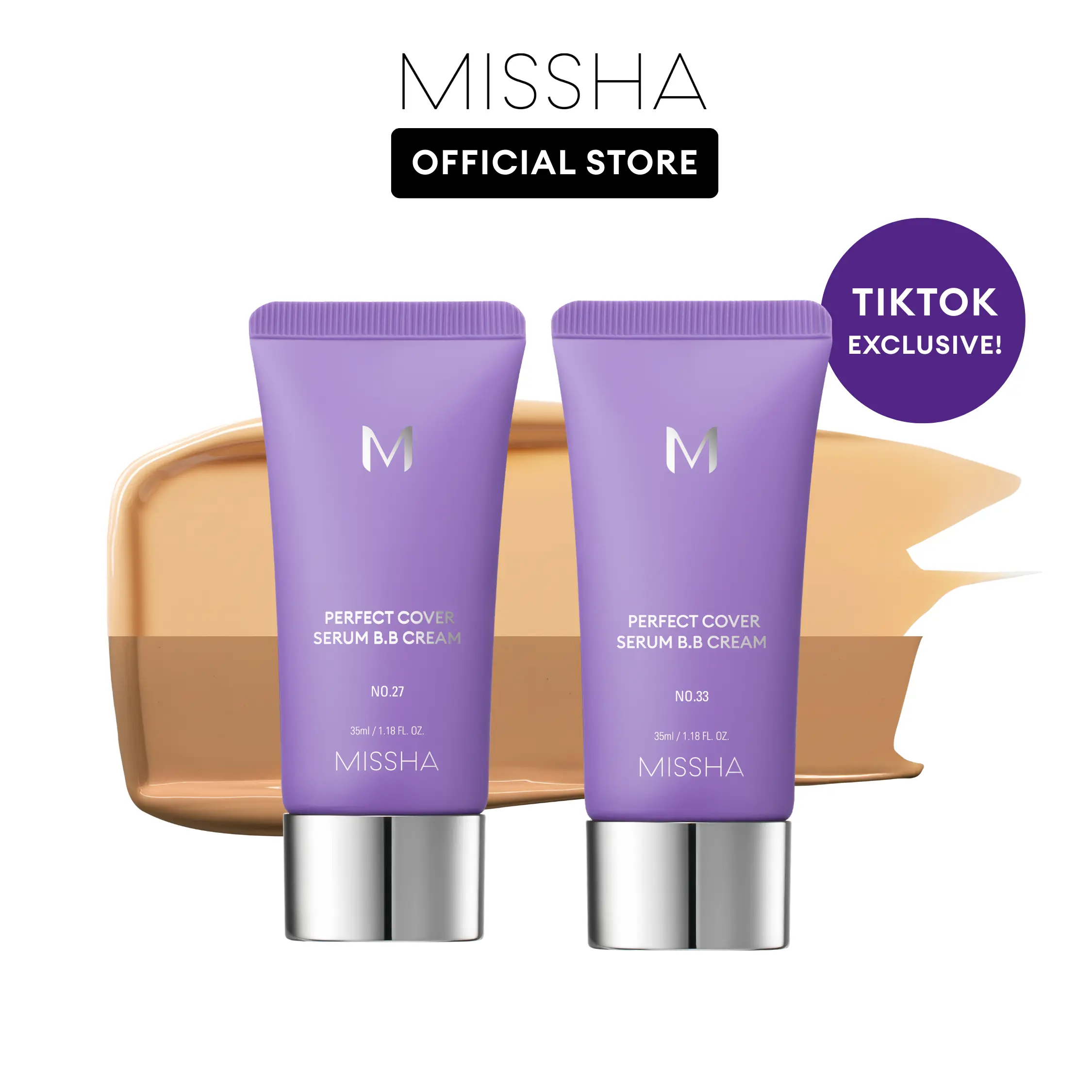 #27 Honey Beige + #33 Tan