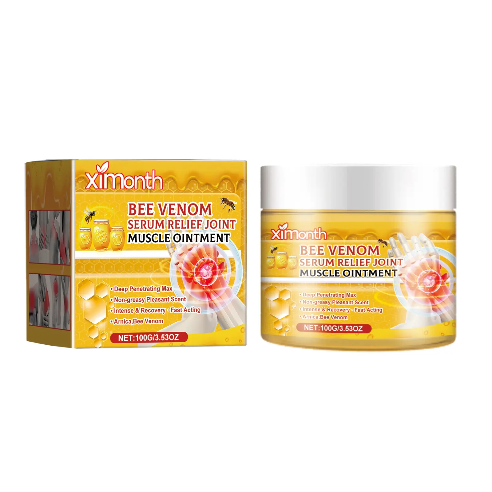 Ximonth Joint Care Massage Cream - Therapeutic Body Moisturizer for Health & Wellness, Relieves Joint & Muscle Pain, Eases Body Discomfort