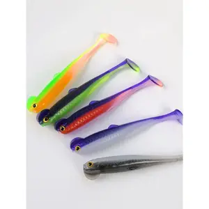 Scented Paddle Tail Soft Bait 20 Pcs, Colorful Realistic High Attraction, Fishing Pond Wild Fishing Universal Effective, All-Level Search Tool