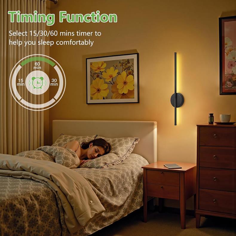 2pcs 50cm Rechargeable Wall Sconce Lights Battery Operated 3 Color Temperature Dimmable Wireless with Remote Control Black for Living Room Bedroom Modern Interior Elegance 2pcs 50cm Rechargeable Wall Sconce Lights Battery Operated 3 Color Temperature Dimmable Wireless with Remote Control Black for Living Room Bedroom Modern Interior Elegance