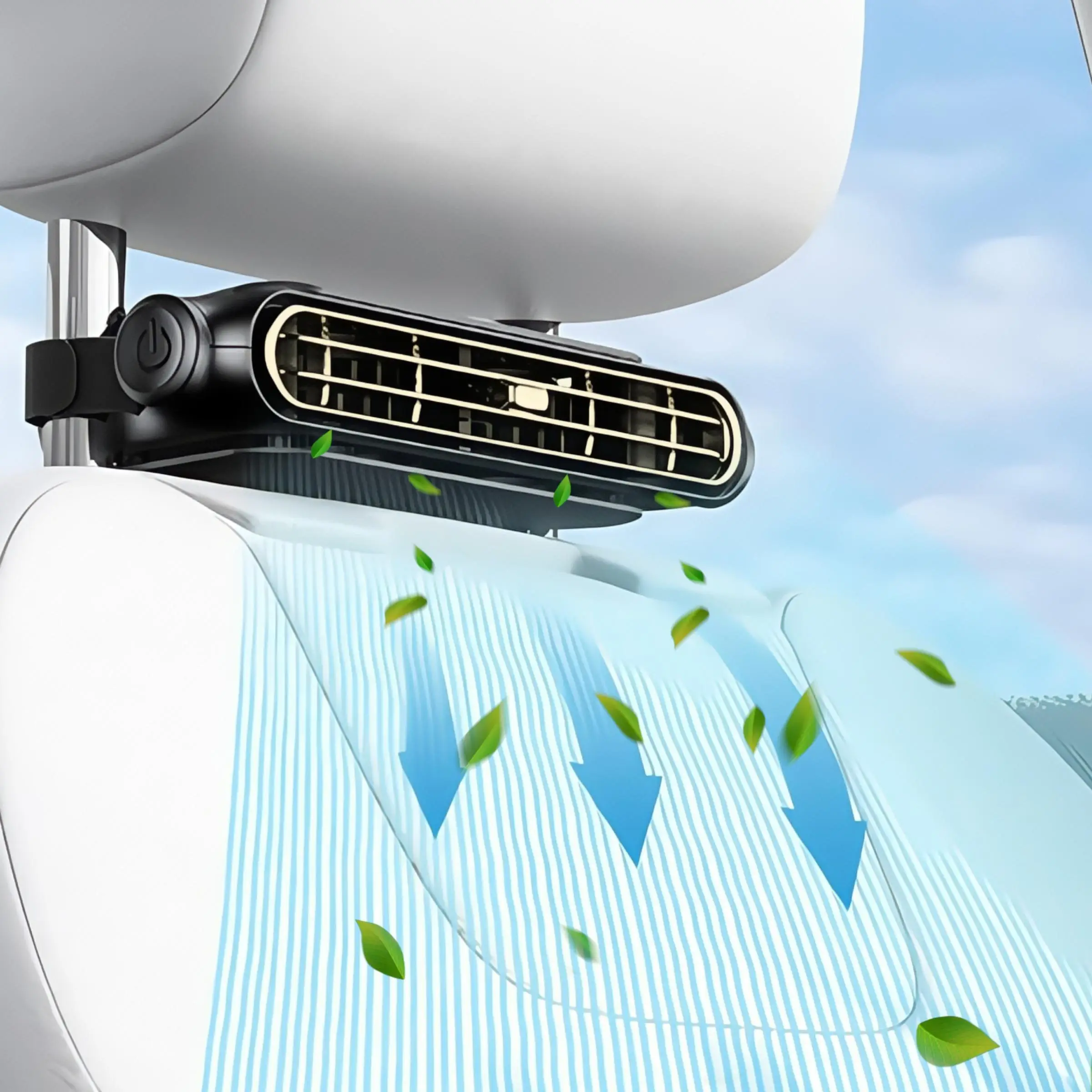 Portable Car Seat Cooler, Adjustable Car Fan, 3 Gear Wind Speed Car Seat Cooler, Suitable for Most Cars, SUV, RV, Boat, Car Air Diffuser