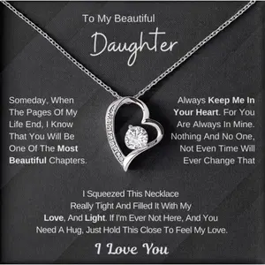 Jewelry To My Daughter From Dad,To My Daughter From Mom, Daughter Necklace Gift, Forever Love, Gift For Daughter, Dad and Daughter Gift