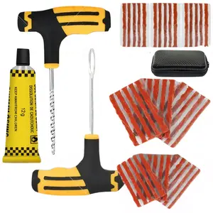 13pcs Tire Repair Plugs, Self-Vulcanizing Rubber Strips for Cars, Motorcycles, Bicycles, Emergency Puncture Repair Kit