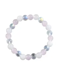 Women's Crystal Seven-Color Stone Bracelet, Boho Chic Crystal Style Copper Chain, Graduation/birthday Gift, Healing Crystal Jewelry