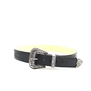 5404009601 - Vaquero Signature Men's Leather Belts Grasso Black