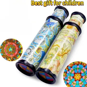Non-Toxic Classic Kaleidoscope Toy - Extendable Long Version with Colorful Rotating Images, Scientific Exploration Tool for Enlightenment, Ideal Educational Play Gift for Christmas, Halloween (Random Colors), Non Toxic Kaleidoscopes