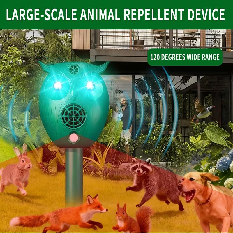 2026 New Model Outdoor Solar Ultrasonic Animal Repeller — Equipped with PIR Infrared Motion Sensing and LED Strobe Functions — Effectively Repels Cats, Raccoons, Rabbits, Deer, Skunks, and Other Animals — Designed for Outdoor Use in Yards and Farmlands. 2026 New Model Outdoor Solar Ultrasonic Animal Repeller — Equipped with PIR Infrared Motion Sensing and LED Strobe Functions — Effectively Repels Cats, Raccoons, Rabbits, Deer, Skunks, and Other Animals — Designed for Outdoor Use in Yards and Farmlands.
