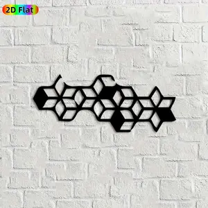 1pc Hexagonal Pattern Metal Wall Art Hexagonal Statue Mural, Ideal Gift for New Year, Easter, Hexagonal Pattern Metal Wall Decor Wall Sculptures, Perfect for Indoor Wall & Outdoor Fence Hexagonal Design Enthusiasts,  Perfect for Wall & Fence