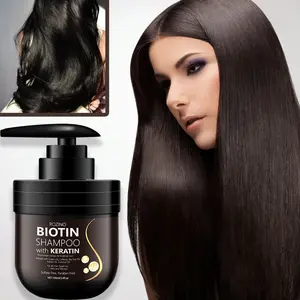 ROZINO 100g Biotin & Keratin Shampoo for Smooth & Strong Hair Infused with Castor Oil & Coffee Extracts Sulfate Free Paraben Free Strengthening Repairing Follicle Nourishment