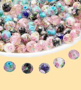 3D Roses Beads 20mm - Vibrant Colors for Pens Keychains & Bracelets - Pack of 25 50 or 100 - High-Quality Beads for Creative Accessories