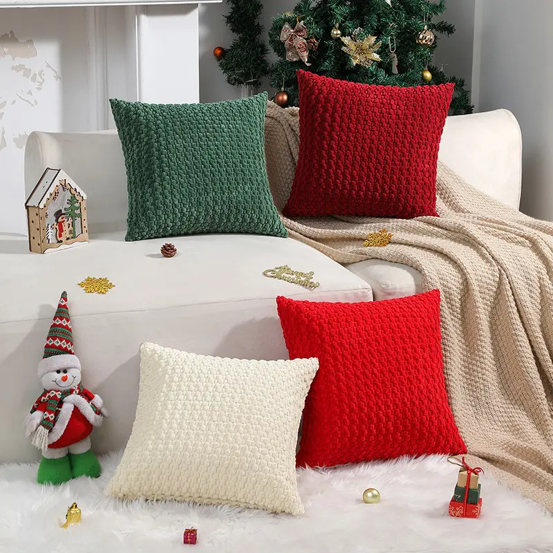 Corduroy three-dimensional bubble cushion cover for home living room sofa backrest seat cushion cover pillowcase