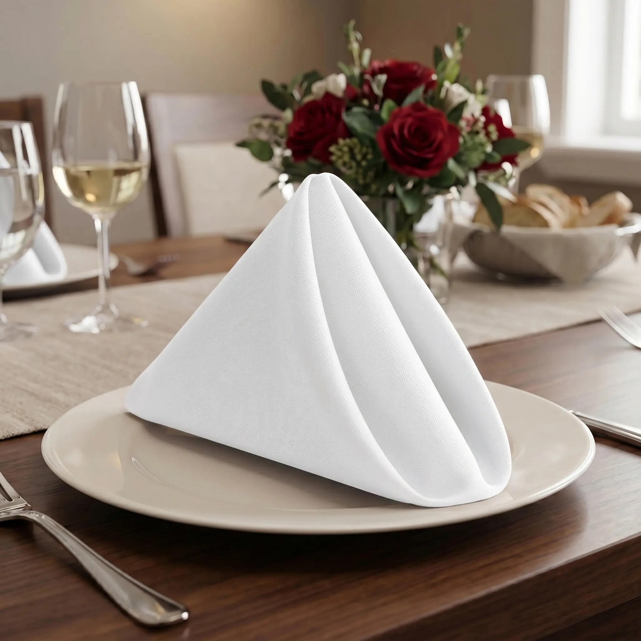 Kichly Fabric Napkins - 100% Polyester, Hemmed Edges, Non-Transparent, Machine-Washable, Reusable, Mess-Free Kitchen Linens