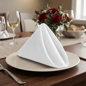 Utopia Home 24 Pack Cloth Napkins, 100% Polyester Hemmed Edges, Washable and Reusable Ideal for Parties, Weddings and Dinners