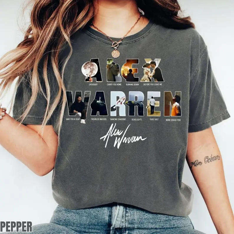 Alex Warren Album Shirt, Music Tracklist Graphic Tee, Singer Fan Merch Gift