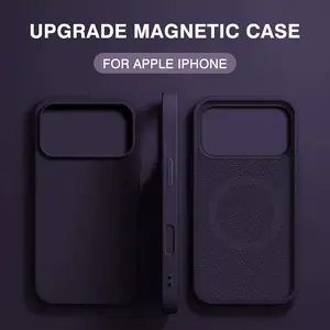 New Magnetic Frosted Large-Hole Lens Protection Cellphone Case, Suitable for Apple iPhone 17 Pro Max, 16, 15, 11, 14, 13, 12, 17 Pro Max, with Flocked Lining. Also Suitable for iPhone 17 AIR, 14, 15, 16 Plus, with Protective Shockproof Back Cover