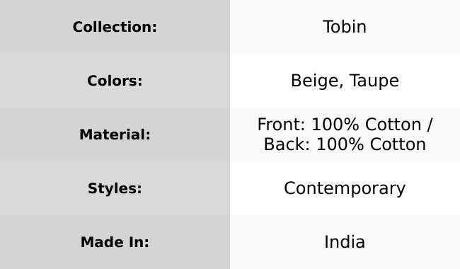 Tobin Beige Throw Pillow